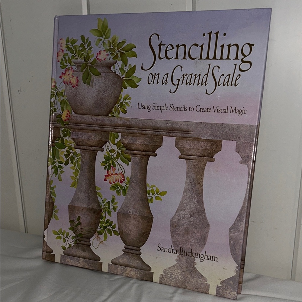 90s book Stencilling on a Grand Scale Sandra Buckingham simple floral stencils